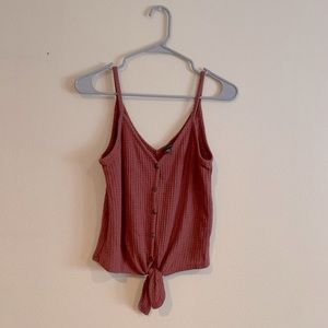 Target Button Up Tank with Bow